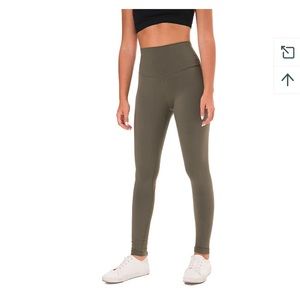 90 degree green olive workout pants